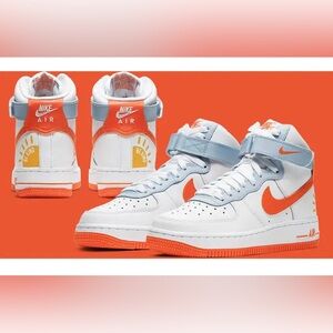 Nike Air Force 1 High GS 6Y White Orange 'Be Kind' DC2198-100 Women's 7.5